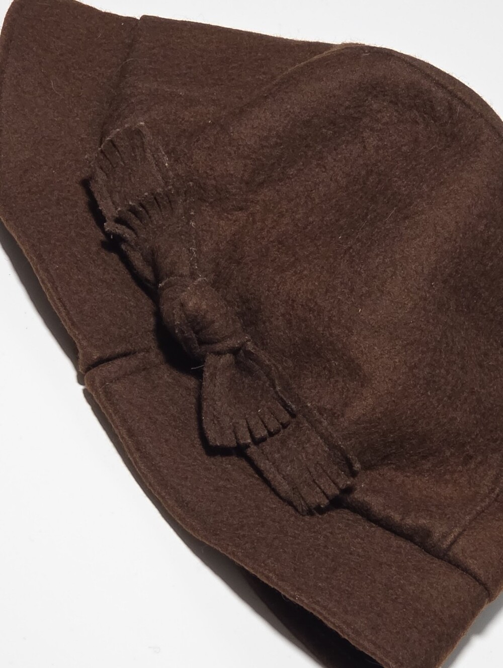 Christine A. Moore New York Brown Cloche Hat Bow Detail Vintage